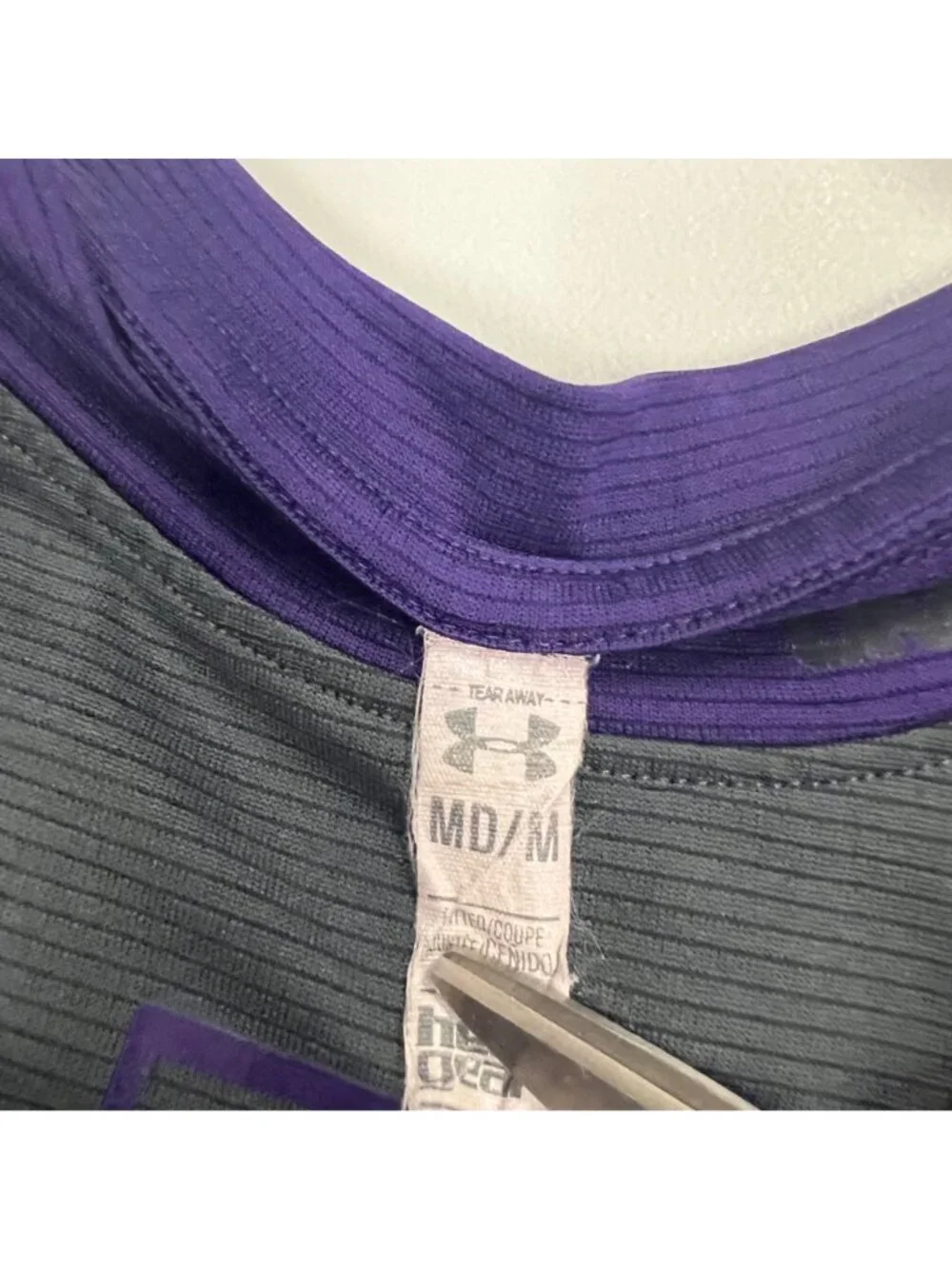 Under Armour Womens Active Long Sleeve Top Gray/Purple Size Medium